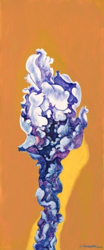 长长富贵2025.12，纸本丙烯、圆珠笔，75x40cm，2025年