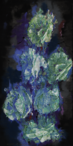 青•驚蜇，綜合材料，138×70cm，2024年